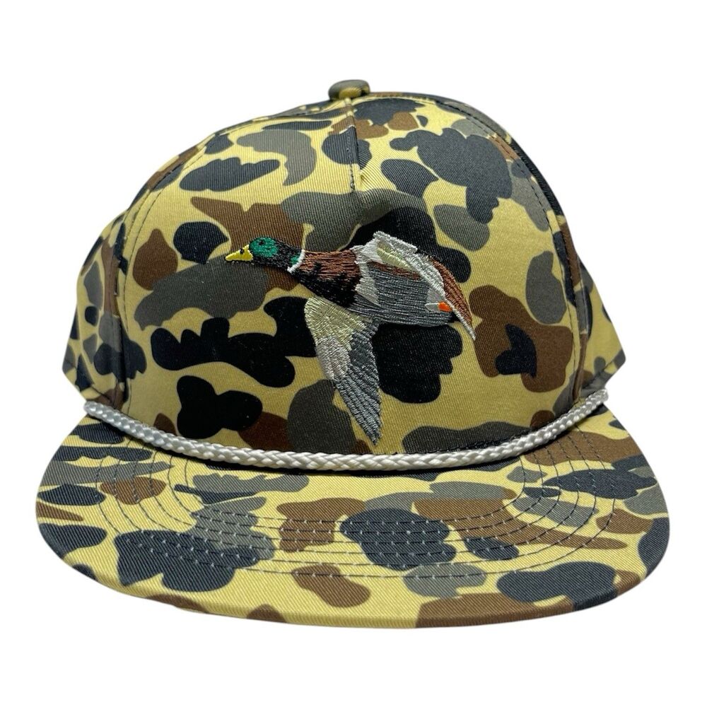 Duck Camo Waterfowl Camouflage Snapback Hat Cap Mallard